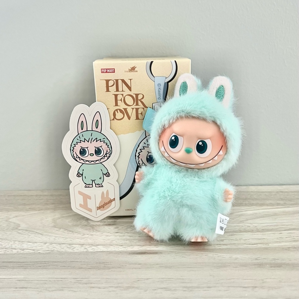 Pop Mart The Monsters Pin for Love Vinyl Plush Pendant (A-M) - Letter I